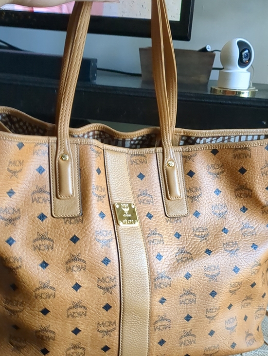 MCM Handbags - 🧡MCM Cognac Monogram Tote with Gold Hardware. AUTHENTIC 🧡🧡